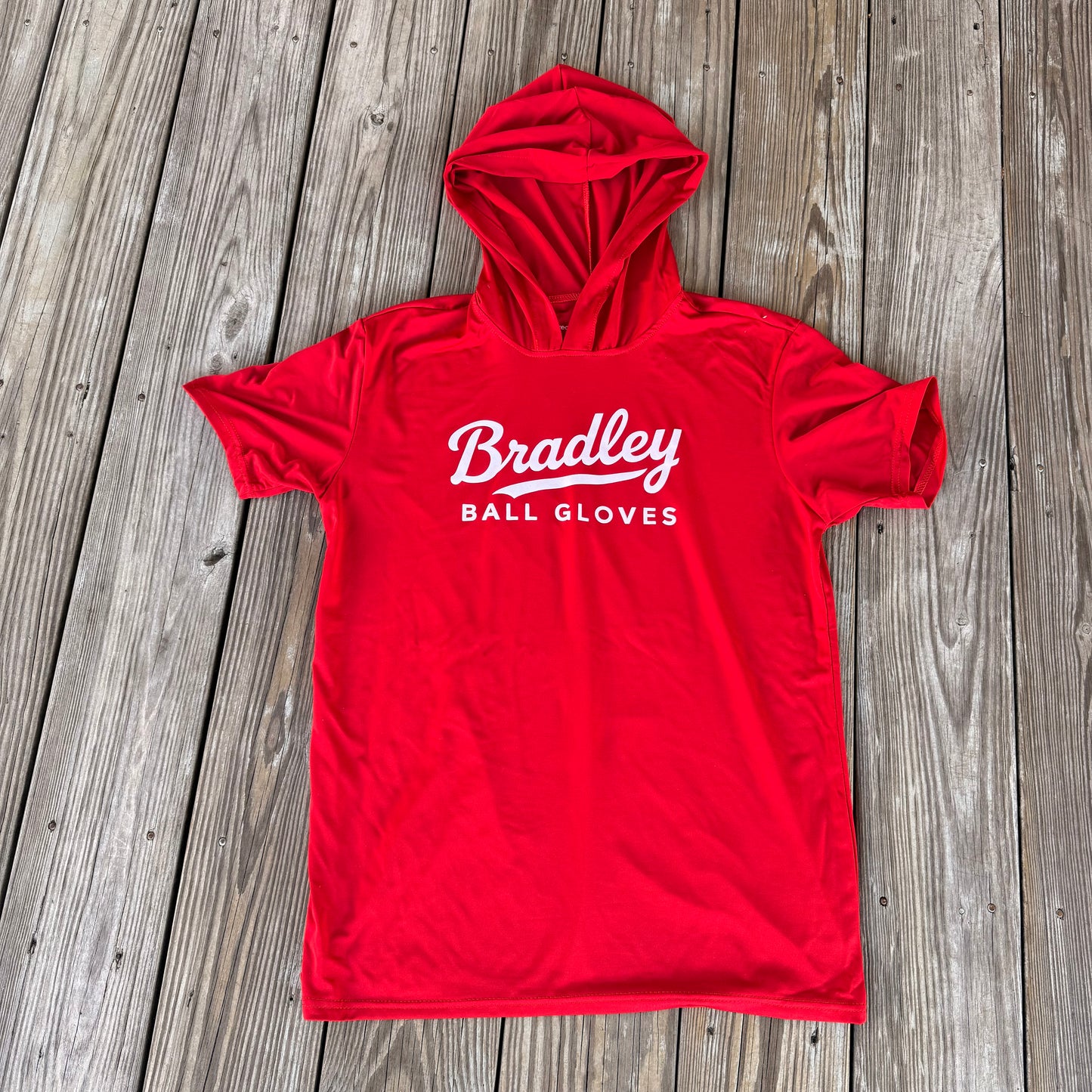 Youth Lightweight Short Sleeve BP Hoodie RED