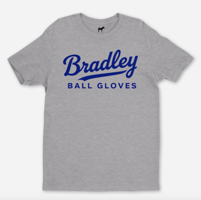 Bradley Ball Gloves Road Gray Script Jersey T