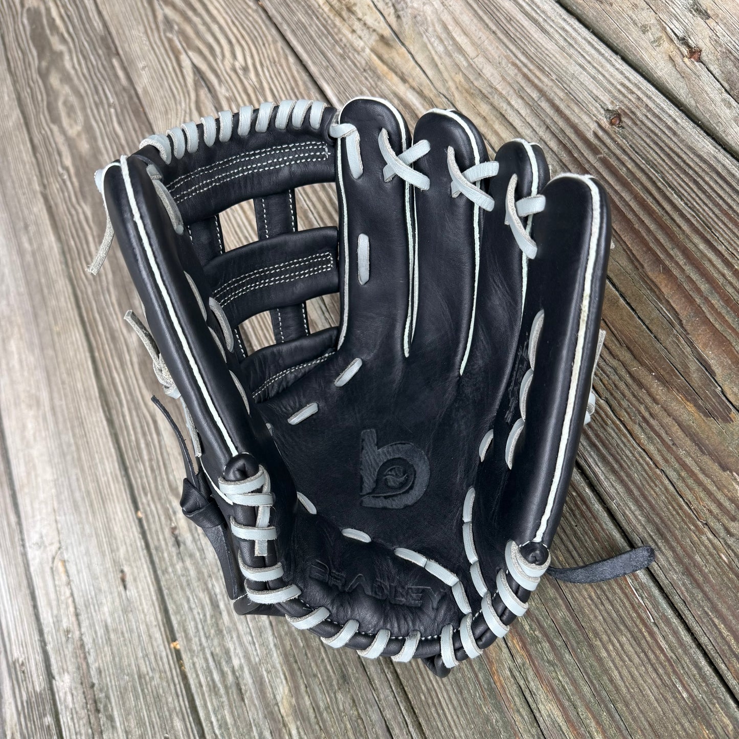 12" H-Web, Steerhide Custom Outtake Black/Gray "LT Cavaliers"