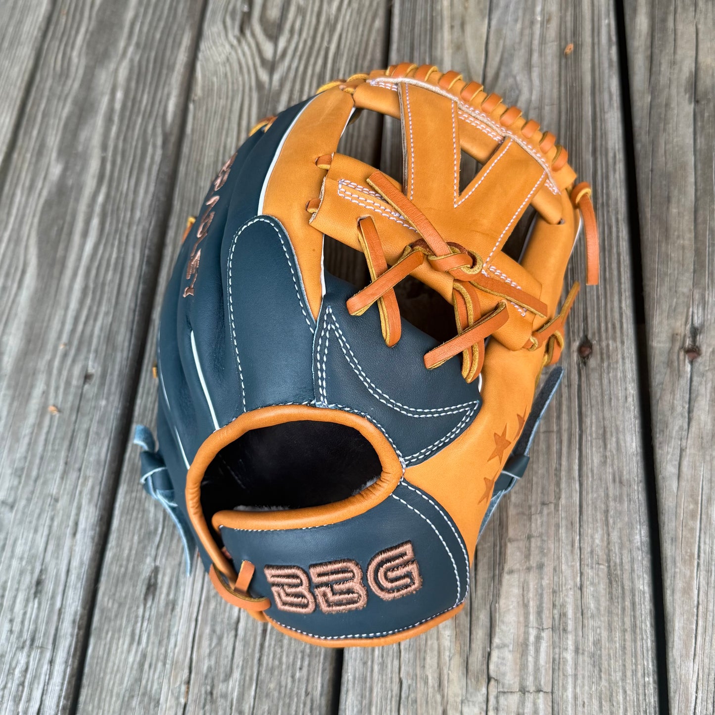 V-Web, Next Play BBG Limited Edition Texas Steerhide,5-STAR Navy/Tan