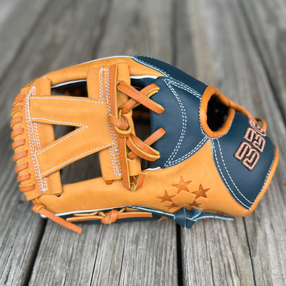 V-Web, Next Play BBG Limited Edition Texas Steerhide,5-STAR Navy/Tan