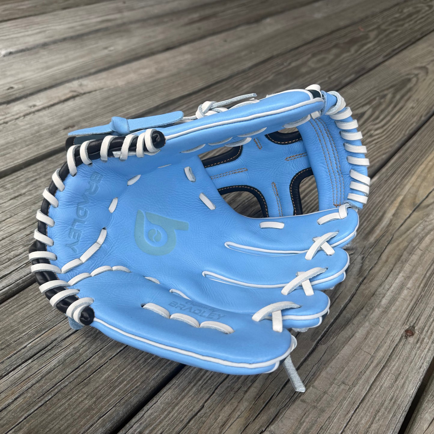 Plus Web, 11.25" Crown Back with Cinch Wrist, Dark Blue/Light Blue/White
