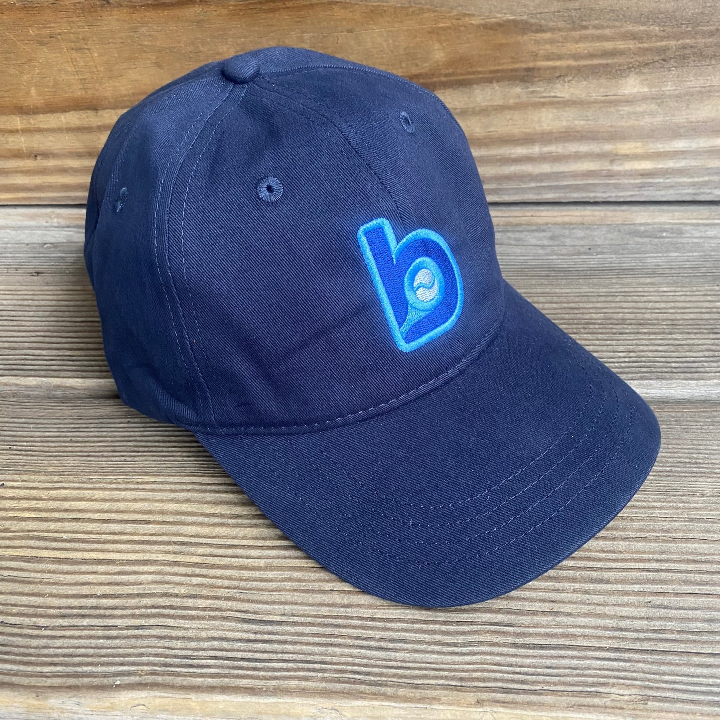 Bradley Baseball Navy/Caroina Dad Hat "b" logo