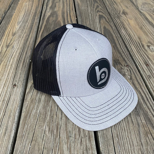 Bradley CGE Leather Patch Trucker Hat Black/Heather Gray