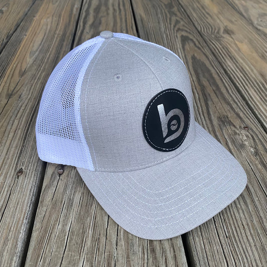 Bradley CGE Leather Patch Trucker Hat White/Heather Gray