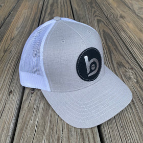 Bradley CGE Leather Patch Trucker Hat White/Heather Gray