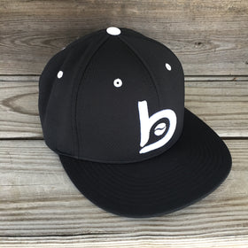 Bradley Baseball Flex-Fit Flat Brim Cap, Black